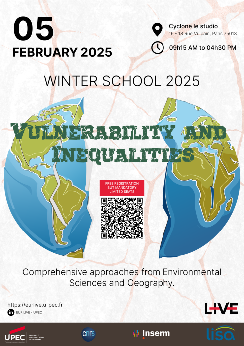 EUR LIVE Winter School 2025 [February 05th, 2025] Vulnerability and Inequalities: Comprehensive approaches from Environmental Sciences and Geography.